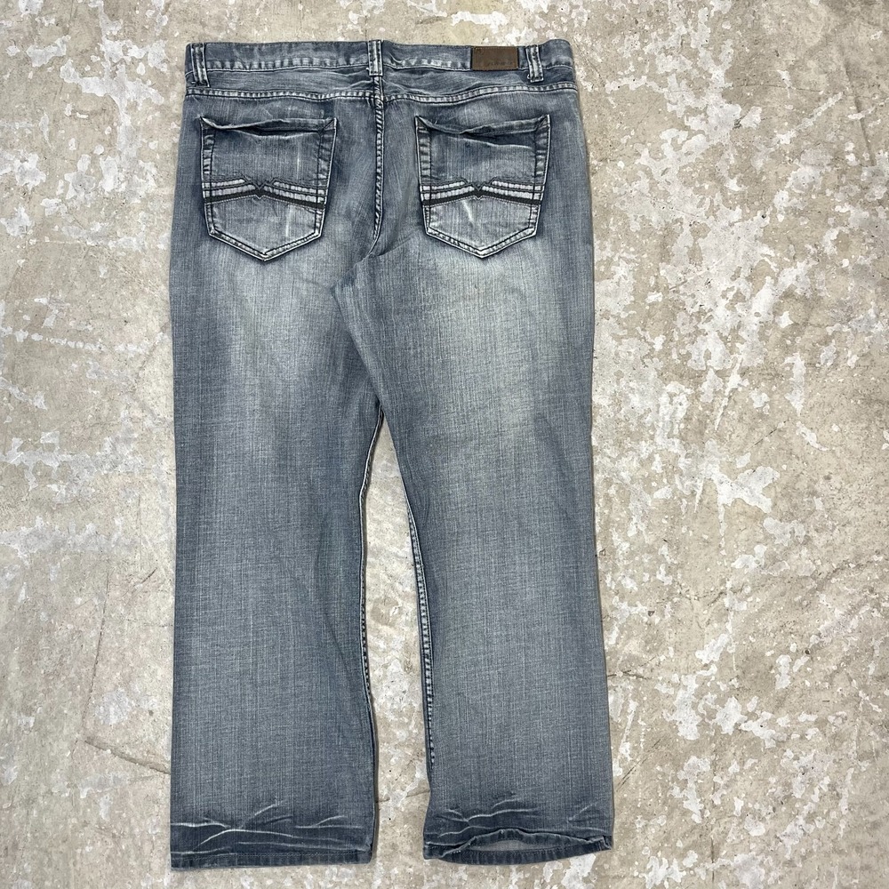 Flypaper Jeans Mens 40x29 Blue Pants Denim Boot Cut Grunge Y2K Buckle Tag 38x30 - Picture 2 of 14